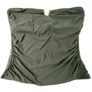 Calvin Klein Swimwear black gold V tankini top wms sz medium